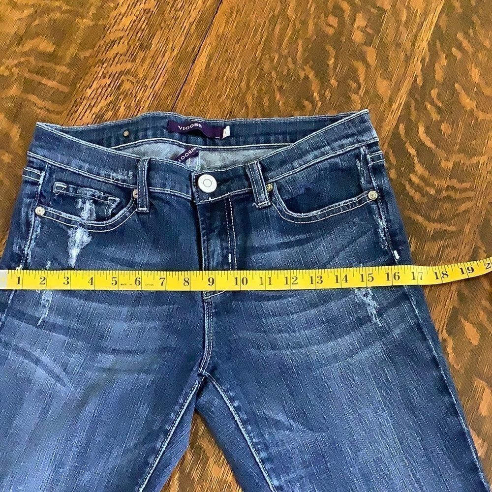 Vigoss Medium Wash Distressed Bootcut Jeans - Picture 14 of 16